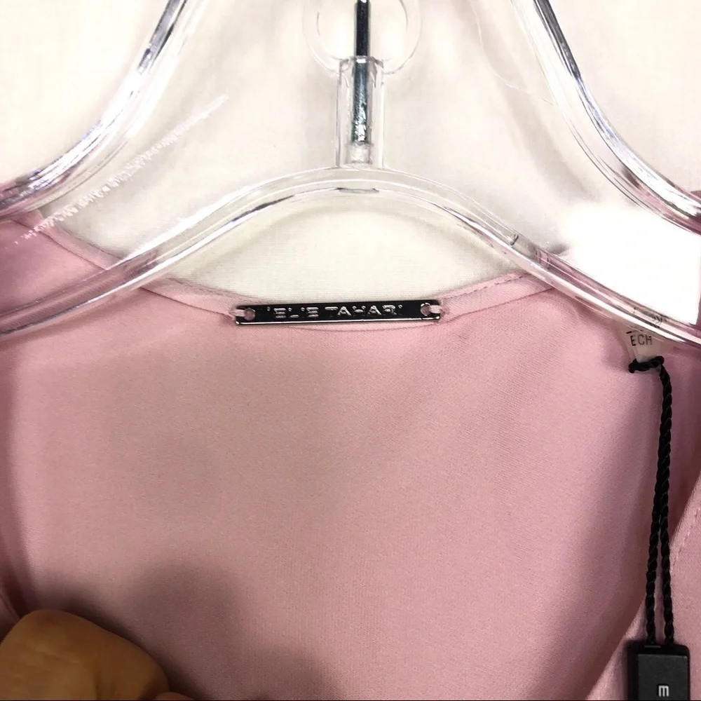 NWT Tahari 100% silk pink blouse - Picture 2 of 7